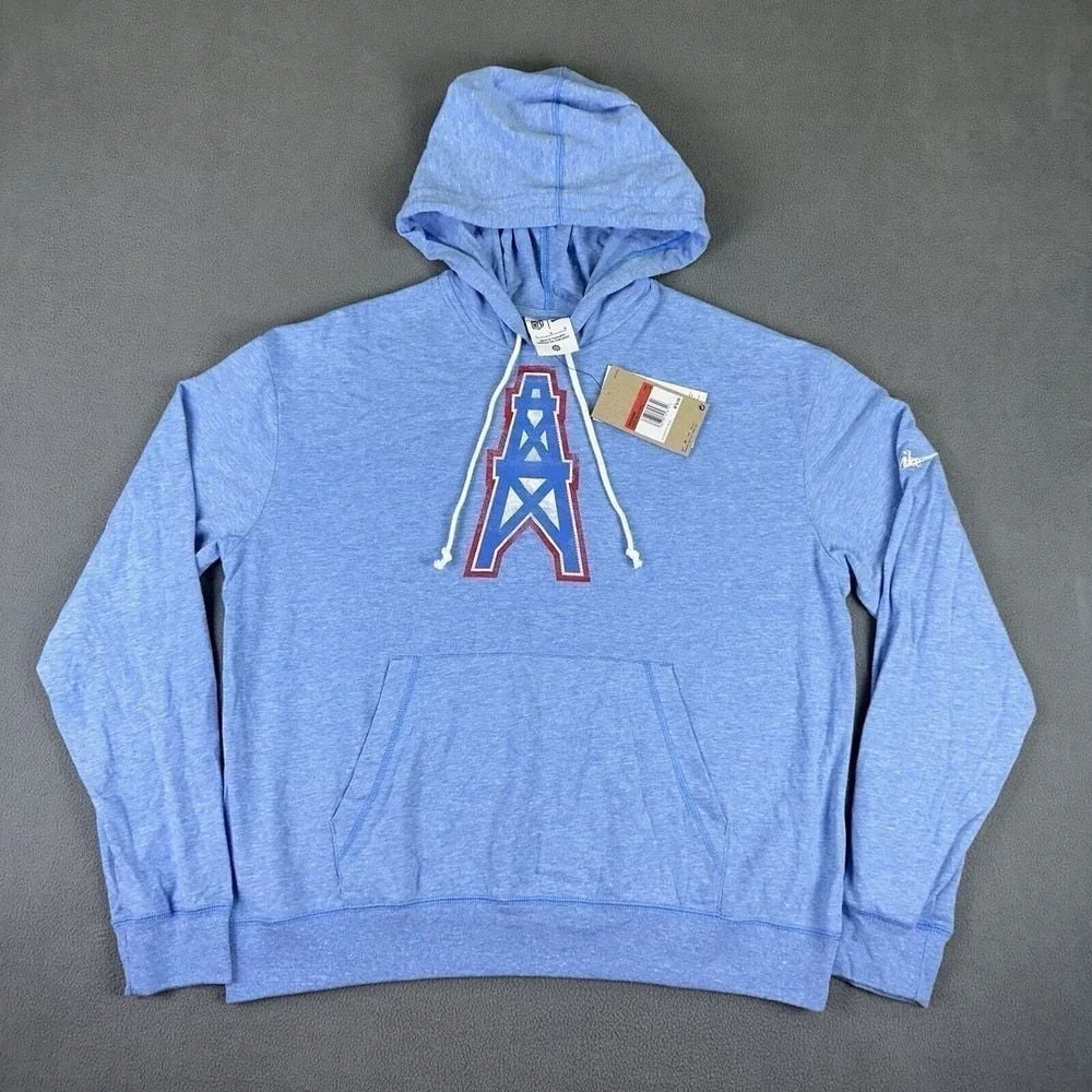 Houston Oilers‎ Nike Hoodie Womens Large Baby Blue Soft Fleece New
